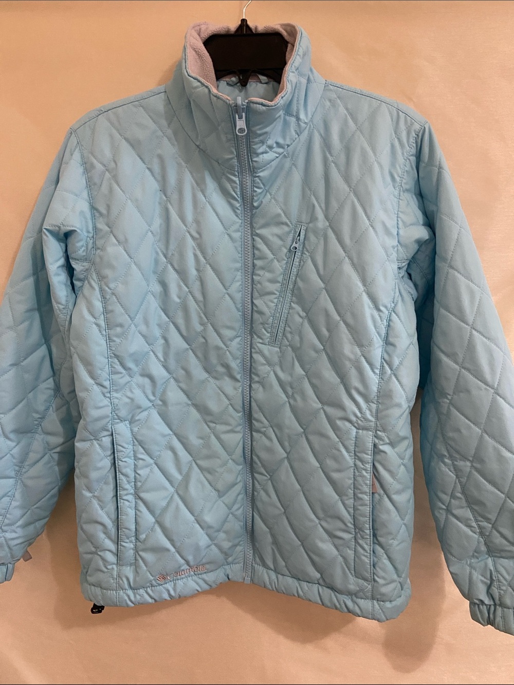Columbia Light Blue Quilted Puffer Jacket